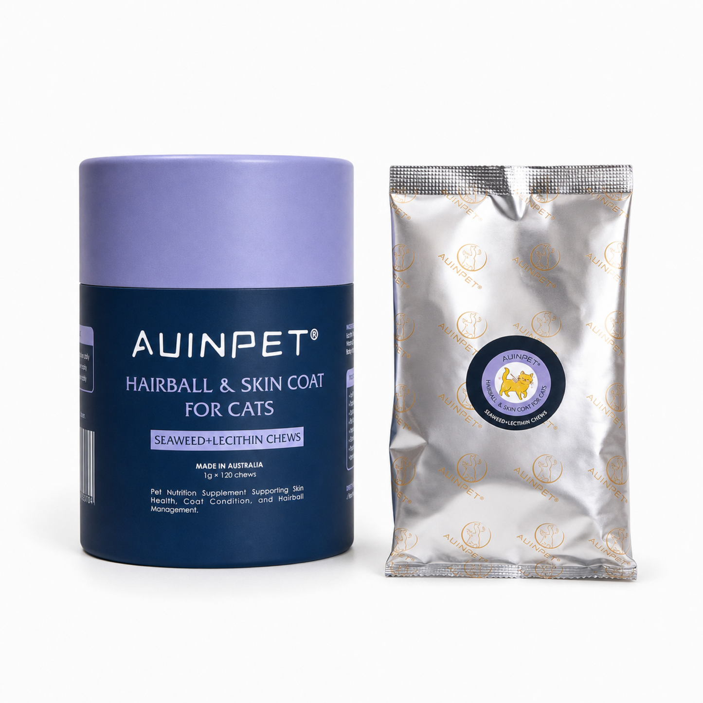 HAIRBALL & SKIN COAT For Cats - Seaweed + Lecithin Chews
